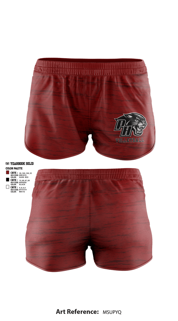 Womens Shorts, Panthers Volleyball, Women's Volleyball, Teamtime, Team time, sublimation, custom sports apparel, team uniforms, spirit wear, spiritwear, sports uniforms, custom shirts, team store, custom team store, fundraiser sports, apparel fundraiser