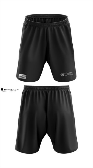 Athletic Shorts With Pockets, Atlantic Sapphire, Army, Teamtime, Team time, sublimation, custom sports apparel, team uniforms, spirit wear, spiritwear, sports uniforms, custom shirts, team store, custom team store, fundraiser sports, apparel fundraiser