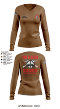 Charger Co. / 2-112th Infantry Battalion 37738588 Women's Long Sleeve V-neck Shirt - 35