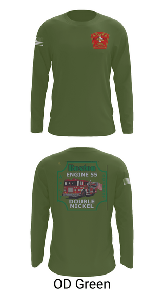 Long Sleeve Performance Shirt, Boston Fire Department Engine 55, , Teamtime, Team time, sublimation, custom sports apparel, team uniforms, spirit wear, spiritwear, sports uniforms, custom shirts, team store, custom team store, fundraiser sports, apparel fundraiser