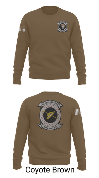 Crew Neck Sweatshirt, VMFA-332 The Moonlighters, Marines, Teamtime, Team time, sublimation, custom sports apparel, team uniforms, spirit wear, spiritwear, sports uniforms, custom shirts, team store, custom team store, fundraiser sports, apparel fundraiser