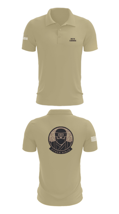 35th COMMS 55833668 Short Sleeve Performance Polo - 87