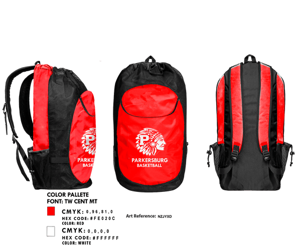 Gear Bag, Parkersburg High School Basketball, Women's Basketball, Teamtime, Team time, sublimation, custom sports apparel, team uniforms, spirit wear, spiritwear, sports uniforms, custom shirts, team store, custom team store, fundraiser sports, apparel fundraiser