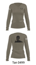 B Co, 303d IEW BN 70126830 Women's Long Sleeve V-neck Shirt - 77