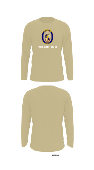 Long Sleeve Performance Shirt, USS LABOON - DDG 58, Navy, Teamtime, Team time, sublimation, custom sports apparel, team uniforms, spirit wear, spiritwear, sports uniforms, custom shirts, team store, custom team store, fundraiser sports, apparel fundraiser