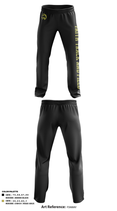 Faith Christian School Track and Field 35752528 Sweatpants - 6