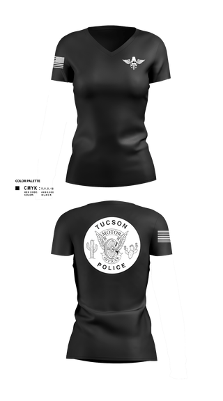 Women's Short Sleeve Vneck Shirt, TPD MOTOR UNIT, Police, Teamtime, Team time, sublimation, custom sports apparel, team uniforms, spirit wear, spiritwear, sports uniforms, custom shirts, team store, custom team store, fundraiser sports, apparel fundraiser