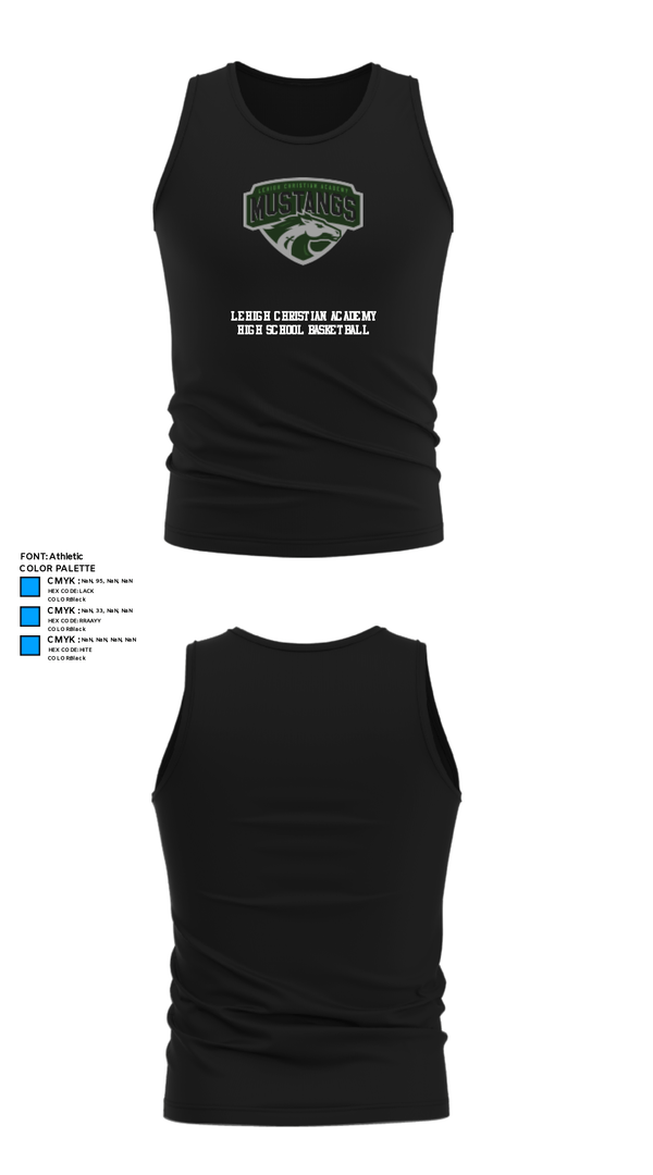 Tank Top, Lehigh Christian Academy High School Basketball, Men's Basketball, Teamtime, Team time, sublimation, custom sports apparel, team uniforms, spirit wear, spiritwear, sports uniforms, custom shirts, team store, custom team store, fundraiser sports, apparel fundraiser