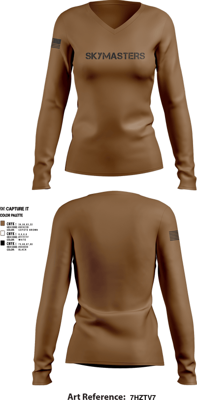 Skymasters 52132254 Women's Long Sleeve V-neck Shirt - 1