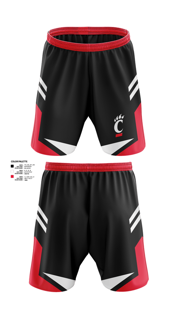 Athletic Shorts With Pockets, University of Cincinnati Golf, Golf, Teamtime, Team time, sublimation, custom sports apparel, team uniforms, spirit wear, spiritwear, sports uniforms, custom shirts, team store, custom team store, fundraiser sports, apparel fundraiser