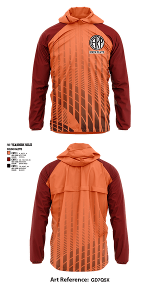 Windbreaker, River Plate, Men's Soccer, Teamtime, Team time, sublimation, custom sports apparel, team uniforms, spirit wear, spiritwear, sports uniforms, custom shirts, team store, custom team store, fundraiser sports, apparel fundraiser
