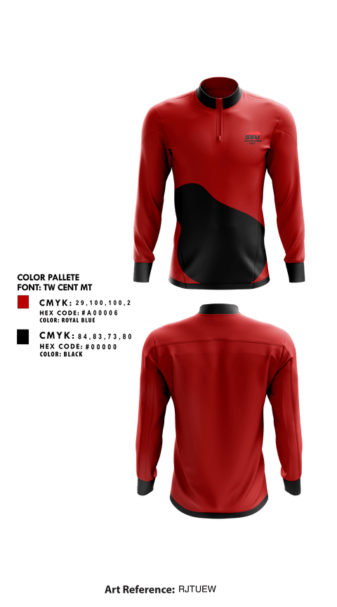 Quarter Zip Jacket, Southeastern University Golf, Golf, Teamtime, Team time, sublimation, custom sports apparel, team uniforms, spirit wear, spiritwear, sports uniforms, custom shirts, team store, custom team store, fundraiser sports, apparel fundraiser