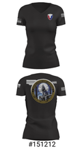 USAG Fort Hunter Liggett 63264859 Women's Short Sleeve V-neck Shirt - 4
