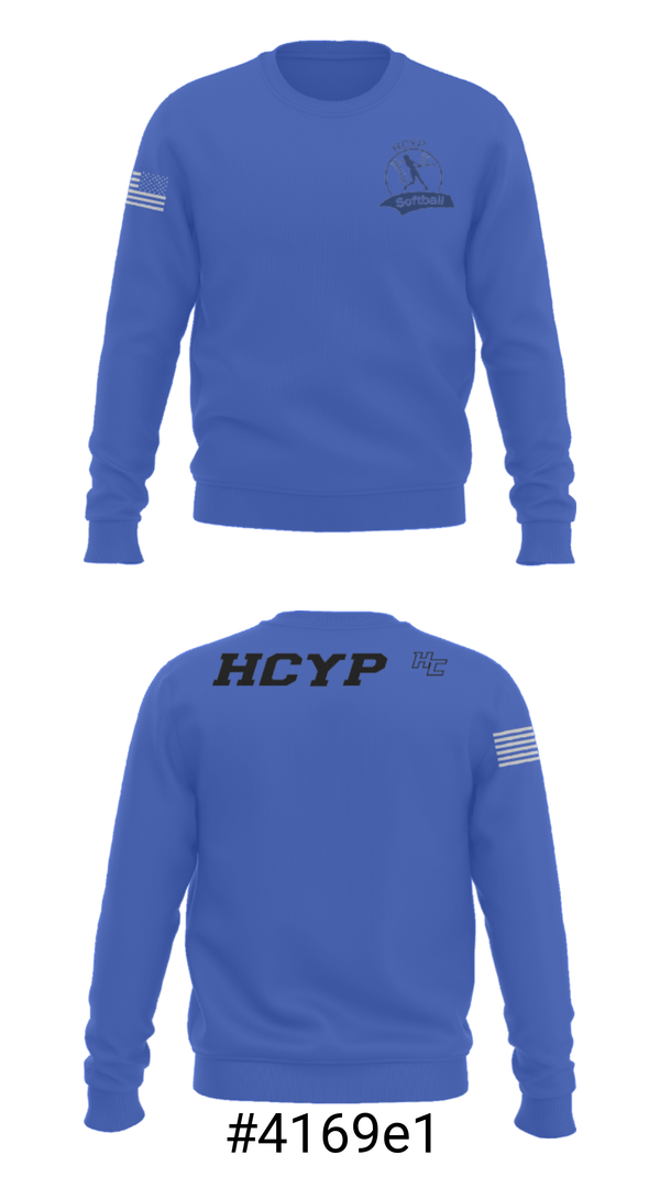 Crew Neck Sweatshirt, HCYP Recreational, Softball, Teamtime, Team time, sublimation, custom sports apparel, team uniforms, spirit wear, spiritwear, sports uniforms, custom shirts, team store, custom team store, fundraiser sports, apparel fundraiser