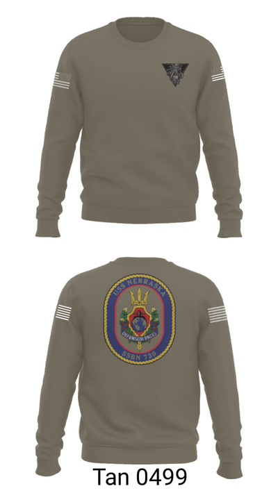 USS Nebraska 93337637 Crew Neck Sweatshirt - 34
