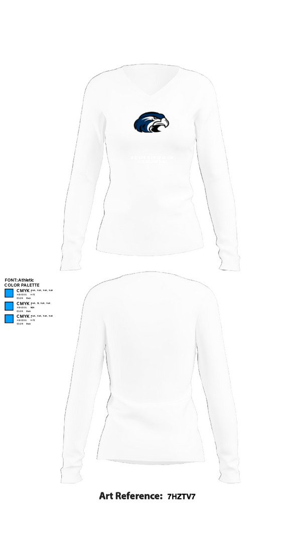 Womens Long Sleeve Vneck Shirt, Big Springs Charter School Football, Football, Teamtime, Team time, sublimation, custom sports apparel, team uniforms, spirit wear, spiritwear, sports uniforms, custom shirts, team store, custom team store, fundraiser sports, apparel fundraiser