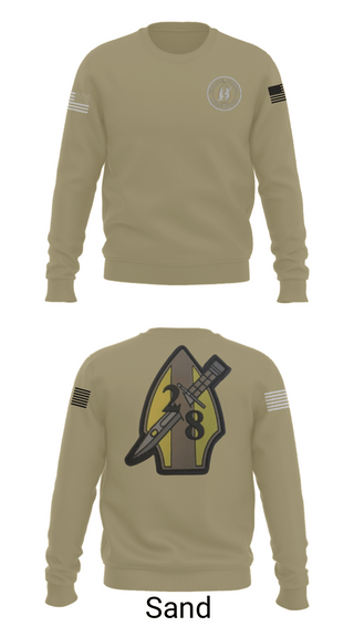 Crew Neck Sweatshirt, 2nd bn 8th Marines, Marines, Teamtime, Team time, sublimation, custom sports apparel, team uniforms, spirit wear, spiritwear, sports uniforms, custom shirts, team store, custom team store, fundraiser sports, apparel fundraiser