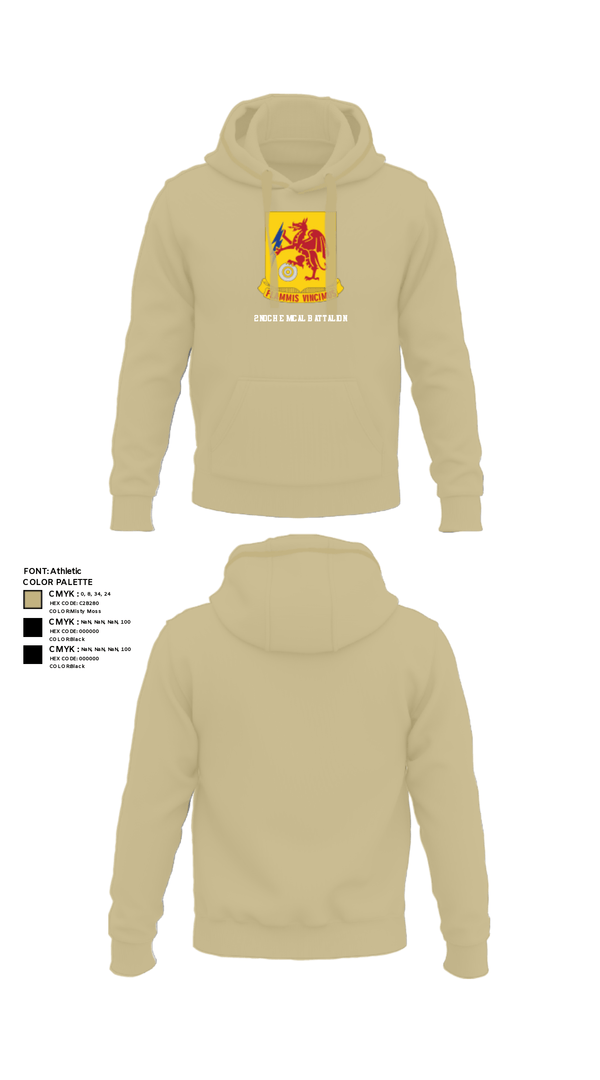 Hoodie, 2nd Chemical Battalion, Army, Teamtime, Team time, sublimation, custom sports apparel, team uniforms, spirit wear, spiritwear, sports uniforms, custom shirts, team store, custom team store, fundraiser sports, apparel fundraiser