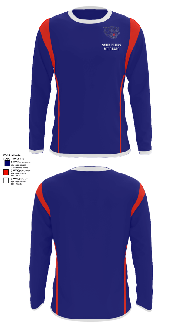 Long Sleeve Performance Shirt, Sandy Plains Wild Cats, Baseball, Teamtime, Team time, sublimation, custom sports apparel, team uniforms, spirit wear, spiritwear, sports uniforms, custom shirts, team store, custom team store, fundraiser sports, apparel fundraiser