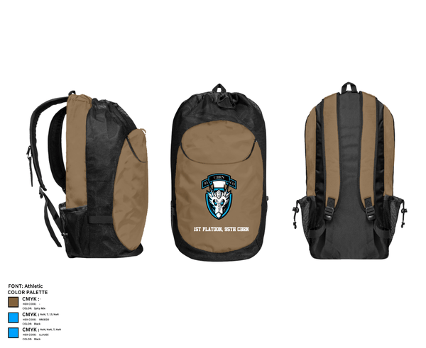 Gear Bag, 1st Platoon, 95th CBRN, Army, Teamtime, Team time, sublimation, custom sports apparel, team uniforms, spirit wear, spiritwear, sports uniforms, custom shirts, team store, custom team store, fundraiser sports, apparel fundraiser