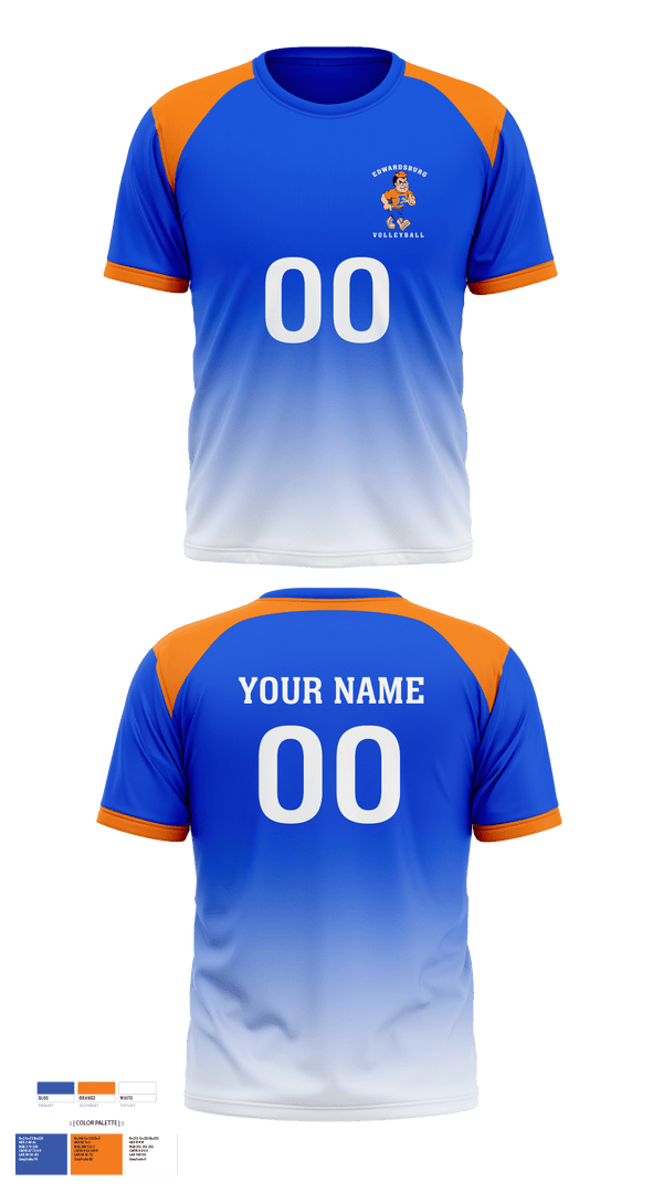 Short Sleeve Performance Shirt, Edwardsburg Middle School Volleyball, Men's Volleyball, Teamtime, Team time, sublimation, custom sports apparel, team uniforms, spirit wear, spiritwear, sports uniforms, custom shirts, team store, custom team store, fundraiser sports, apparel fundraiser