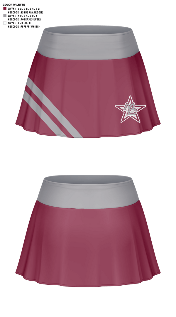 Skort, Madison County High School Cheer, Cheer, Teamtime, Team time, sublimation, custom sports apparel, team uniforms, spirit wear, spiritwear, sports uniforms, custom shirts, team store, custom team store, fundraiser sports, apparel fundraiser