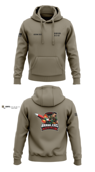 Hoodie, Brawlers, Army, Teamtime, Team time, sublimation, custom sports apparel, team uniforms, spirit wear, spiritwear, sports uniforms, custom shirts, team store, custom team store, fundraiser sports, apparel fundraiser
