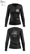 Howland Hook Marine Terminal 56370038 Women's Long Sleeve V-neck Shirt - 4