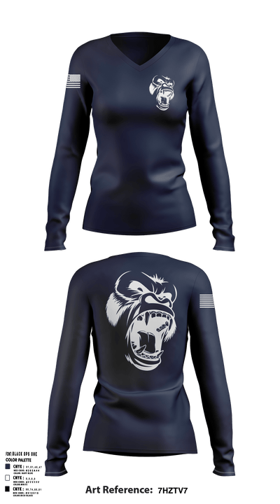 USS CARL VINSON 40544561 Women's Long Sleeve V-neck Shirt -1 124