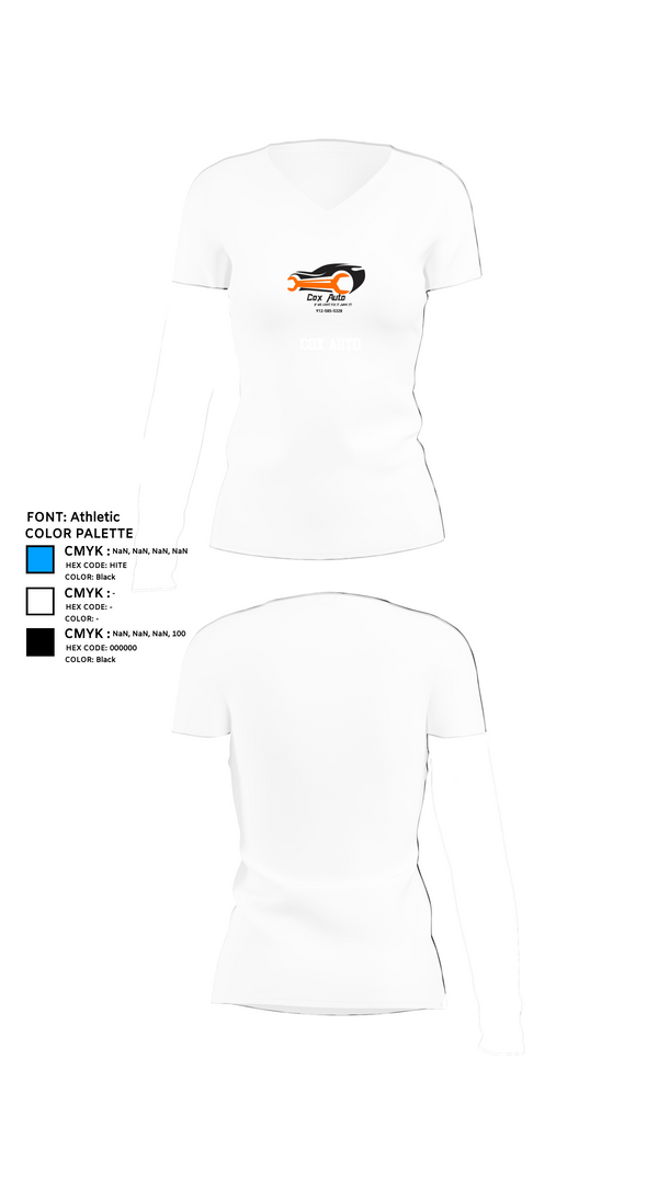 Womens Short Sleeve Vneck Shirt, Cox Auto, , Teamtime, Team time, sublimation, custom sports apparel, team uniforms, spirit wear, spiritwear, sports uniforms, custom shirts, team store, custom team store, fundraiser sports, apparel fundraiser