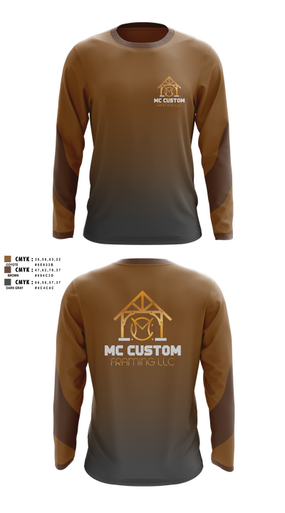 MC CUSTOM FRAMING LLC 87834909 Long Sleeve Performance Shirt 1