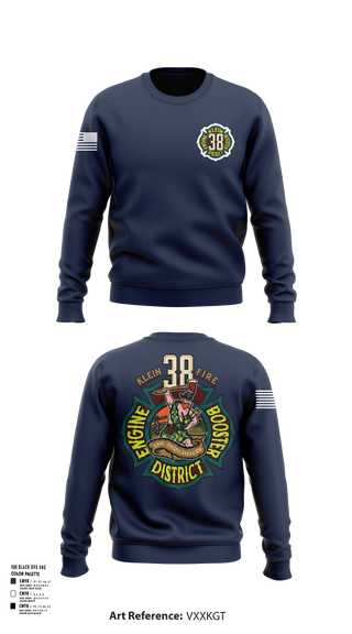 Crew Neck Sweatshirt, Klein Fire 38, Fire Department, Teamtime, Team time, sublimation, custom sports apparel, team uniforms, spirit wear, spiritwear, sports uniforms, custom shirts, team store, custom team store, fundraiser sports, apparel fundraiser
