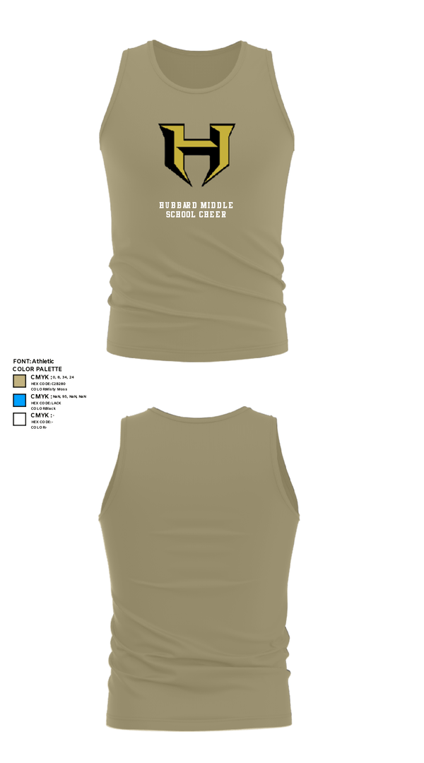 Tank Top, Hubbard Middle School Cheer, Cheer, Teamtime, Team time, sublimation, custom sports apparel, team uniforms, spirit wear, spiritwear, sports uniforms, custom shirts, team store, custom team store, fundraiser sports, apparel fundraiser