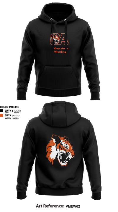 Oliver Ames High School Wrestling 5385977 Hoodie - 1