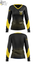 Denison High School Swimming 37701512 Women's Long Sleeve V-neck Shirt - 1