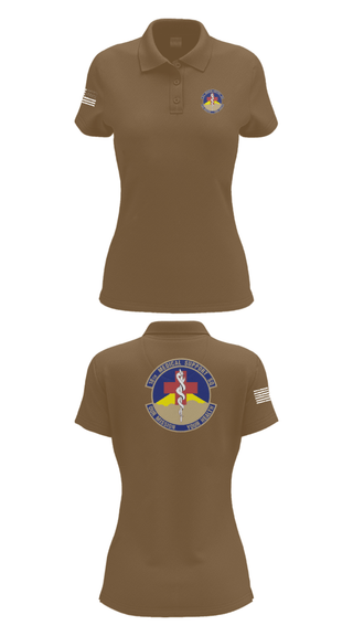 Women's Short Sleeve Performance Polo, 18 MDSS, Air Force, Teamtime, Team time, sublimation, custom sports apparel, team uniforms, spirit wear, spiritwear, sports uniforms, custom shirts, team store, custom team store, fundraiser sports, apparel fundraiser