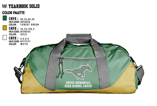 Duffle Bag, Brick Memorial High School Cheer, Cheer, Teamtime, Team time, sublimation, custom sports apparel, team uniforms, spirit wear, spiritwear, sports uniforms, custom shirts, team store, custom team store, fundraiser sports, apparel fundraiser