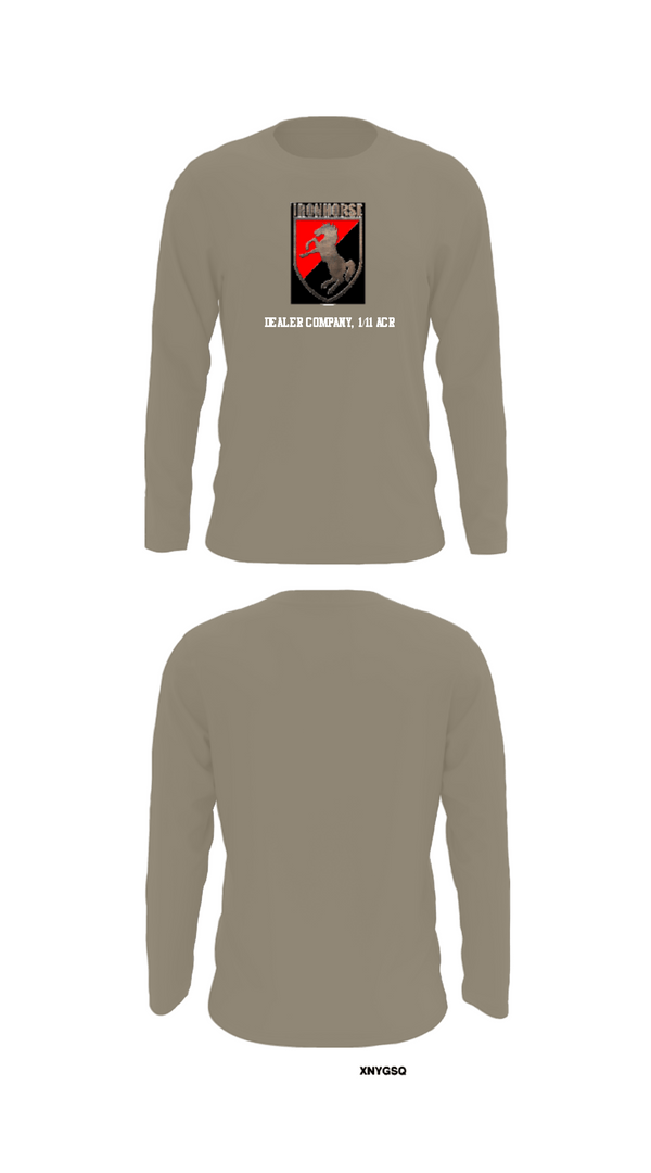 Long Sleeve Performance Shirt, Dealer Company, 1/11 ACR, Army, Teamtime, Team time, sublimation, custom sports apparel, team uniforms, spirit wear, spiritwear, sports uniforms, custom shirts, team store, custom team store, fundraiser sports, apparel fundraiser