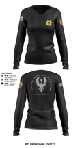 Quick Bail Bondman 53225354 Women's Long Sleeve V-neck Shirt -1 3