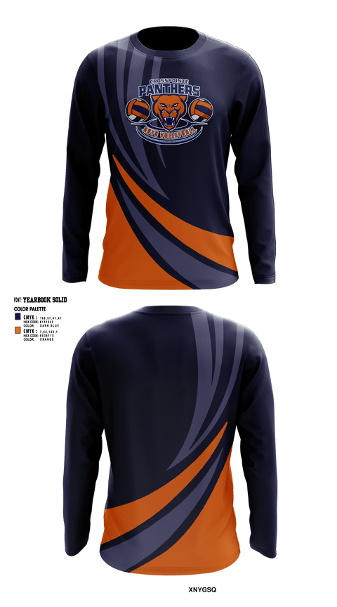 Long Sleeve Performance Shirt, Crosspointe Panthers, Men's Volleyball, Teamtime, Team time, sublimation, custom sports apparel, team uniforms, spirit wear, spiritwear, sports uniforms, custom shirts, team store, custom team store, fundraiser sports, apparel fundraiser