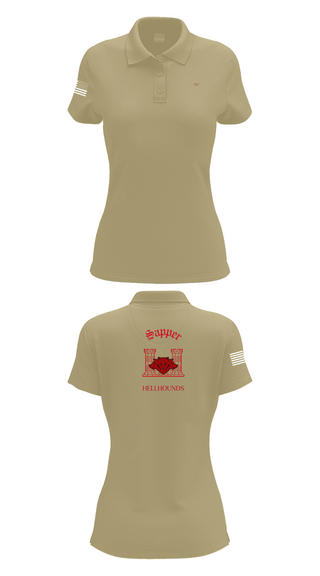 Womens Short Sleeve Performance Polo, 811th EN CO, , Teamtime, Team time, sublimation, custom sports apparel, team uniforms, spirit wear, spiritwear, sports uniforms, custom shirts, team store, custom team store, fundraiser sports, apparel fundraiser