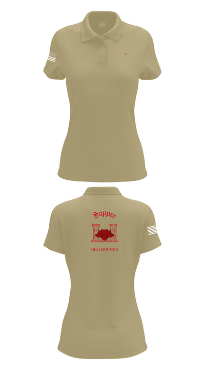 811th EN CO 58008246 Women's Short Sleeve Performance Polo  - 90