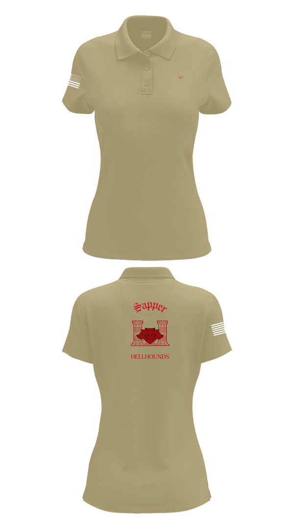 Womens Short Sleeve Performance Polo, 811th EN CO, , Teamtime, Team time, sublimation, custom sports apparel, team uniforms, spirit wear, spiritwear, sports uniforms, custom shirts, team store, custom team store, fundraiser sports, apparel fundraiser
