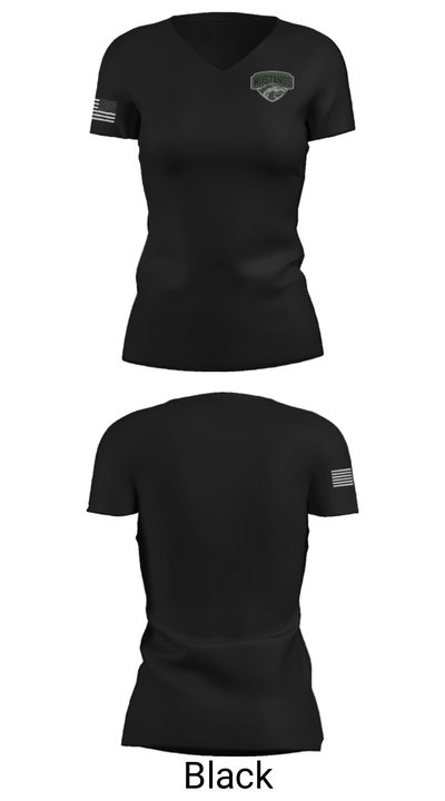Lehigh Christian Academy High School Basketball 32169597 Women's Short Sleeve V-neck Shirt - 38