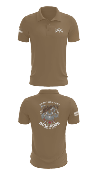 Short Sleeve Performance Polo, B/3-34 Bulldogs, Army, Teamtime, Team time, sublimation, custom sports apparel, team uniforms, spirit wear, spiritwear, sports uniforms, custom shirts, team store, custom team store, fundraiser sports, apparel fundraiser