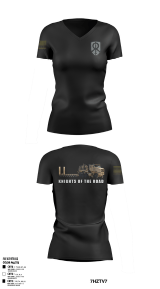 Womens Short Sleeve Vneck Shirt, 129th Heavy Transport Company129 TC CO, Army, Teamtime, Team time, sublimation, custom sports apparel, team uniforms, spirit wear, spiritwear, sports uniforms, custom shirts, team store, custom team store, fundraiser sports, apparel fundraiser