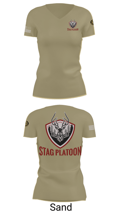 Eagle troop 2/2 62182830 Women's Short Sleeve V-neck Shirt - 88