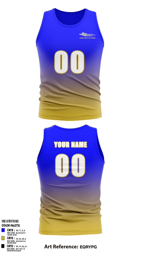 Tank Top, Cape May, Cross Country, Teamtime, Team time, sublimation, custom sports apparel, team uniforms, spirit wear, spiritwear, sports uniforms, custom shirts, team store, custom team store, fundraiser sports, apparel fundraiser