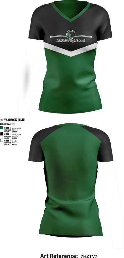 Mehlville High School Cheers 48256465 Women's Short Sleeve V-neck Shirt - 1