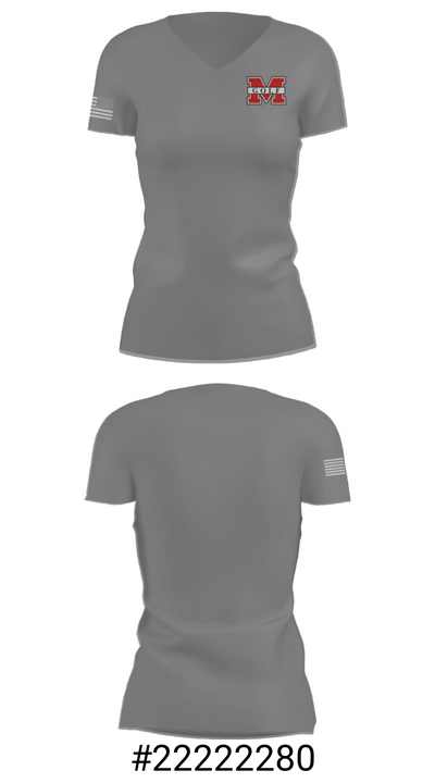 Monroe High School Golf 70297219 Women's Short Sleeve V-neck Shirt - 16